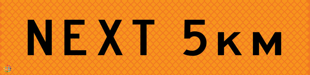 Multi Message Temporary Road Traffic Sign - Next 5km