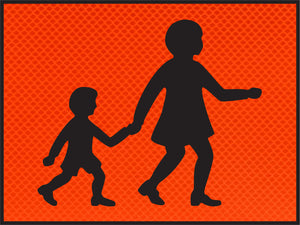 Mother & Child Symbol Sign School Bus Vehicle Reflective Class 1 Sign