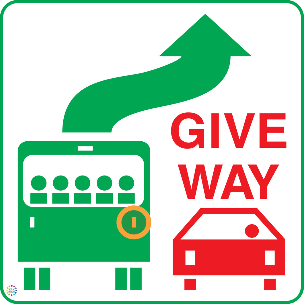 Give Way To Buses Sign
