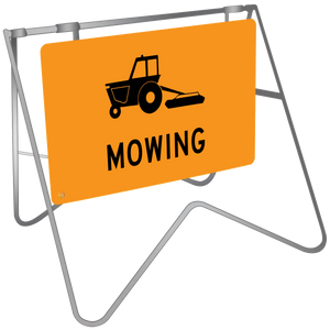 Tractor Grass Mowing - Swing Stand & Sign 