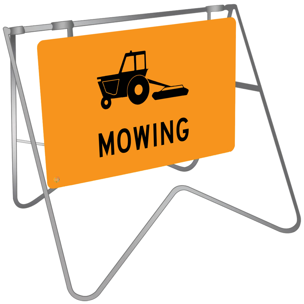 Tractor Grass Mowing - Swing Stand & Sign 