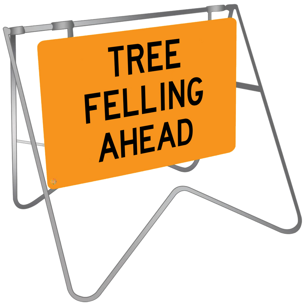Tree Felling Ahead - Swing Stand & Sign | K2K Signs Australia