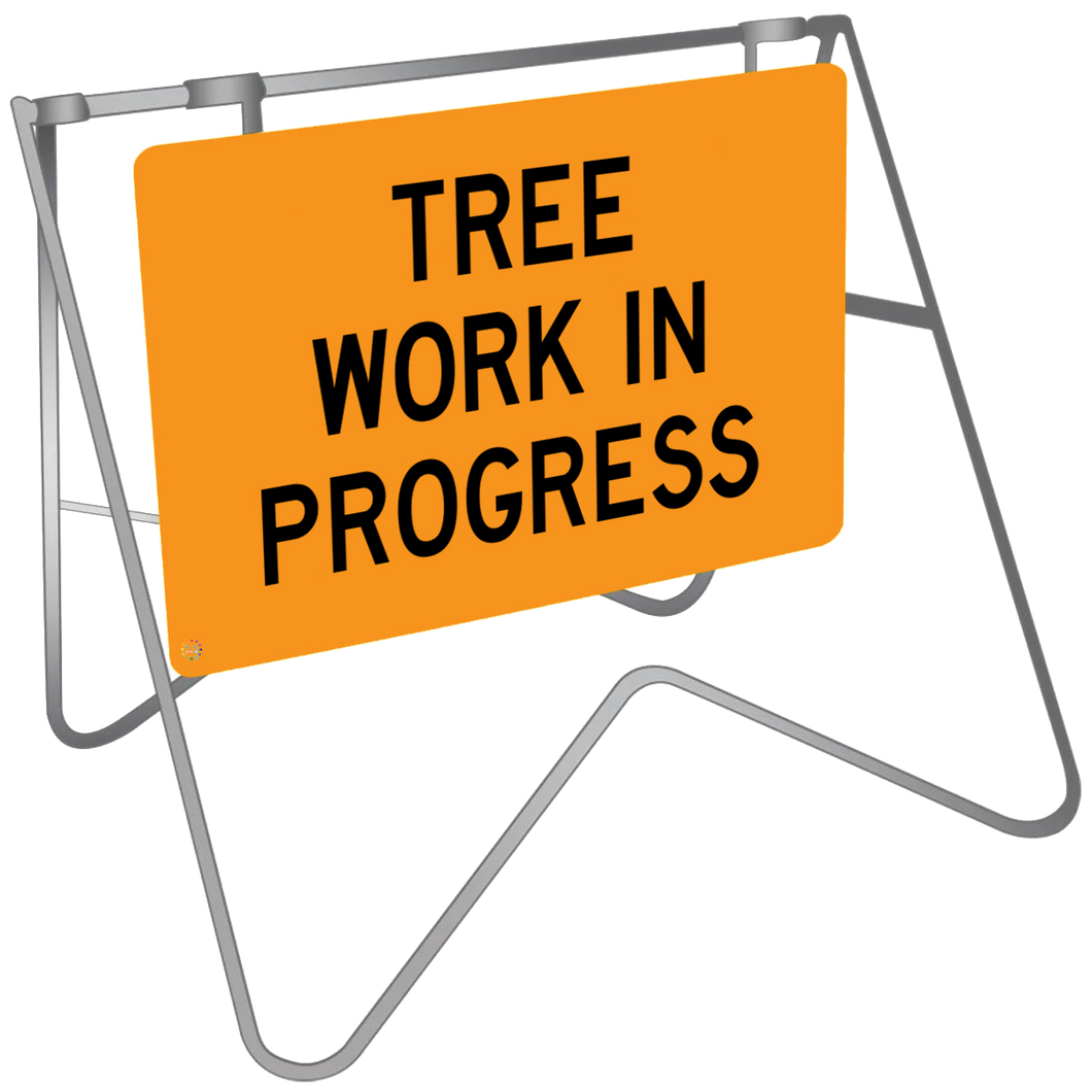 Tree Work In Progress - Swing Stand & Sign 