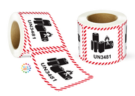 Lithium Battery Mark Labels UN 3481 - 120mm (W) x 110mm (H) Label Roll