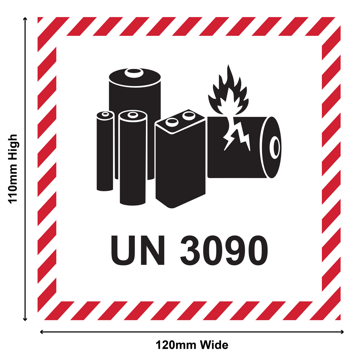 Lithium Battery Mark Labels UN 3090 | K2K SIGNS – K2K Signs