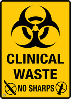 Clinical Waste No Sharps Sign