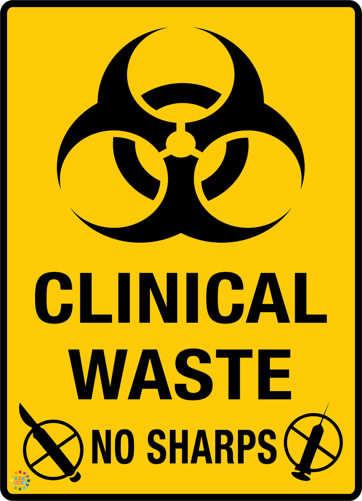 Clinical Waste No Sharps Sign