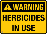 Warning - Herbicides In Use