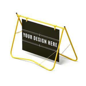 Custom Printed Roadwork Sign with Swing Stand