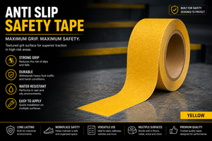 Yellow Color Anti Slip Floor Marking Safety Tape Roll