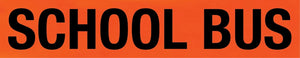School Bus Warning Fluro Orange Class 1 Reflective Backing Sign
