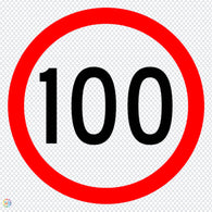100KM Speed - Multi Message Temporary Road Traffic Sign 