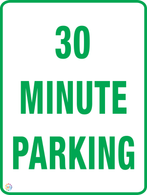 30 Minute Parking Sign