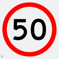 50KM Speed -Multi Message Temporary Road Traffic Sign