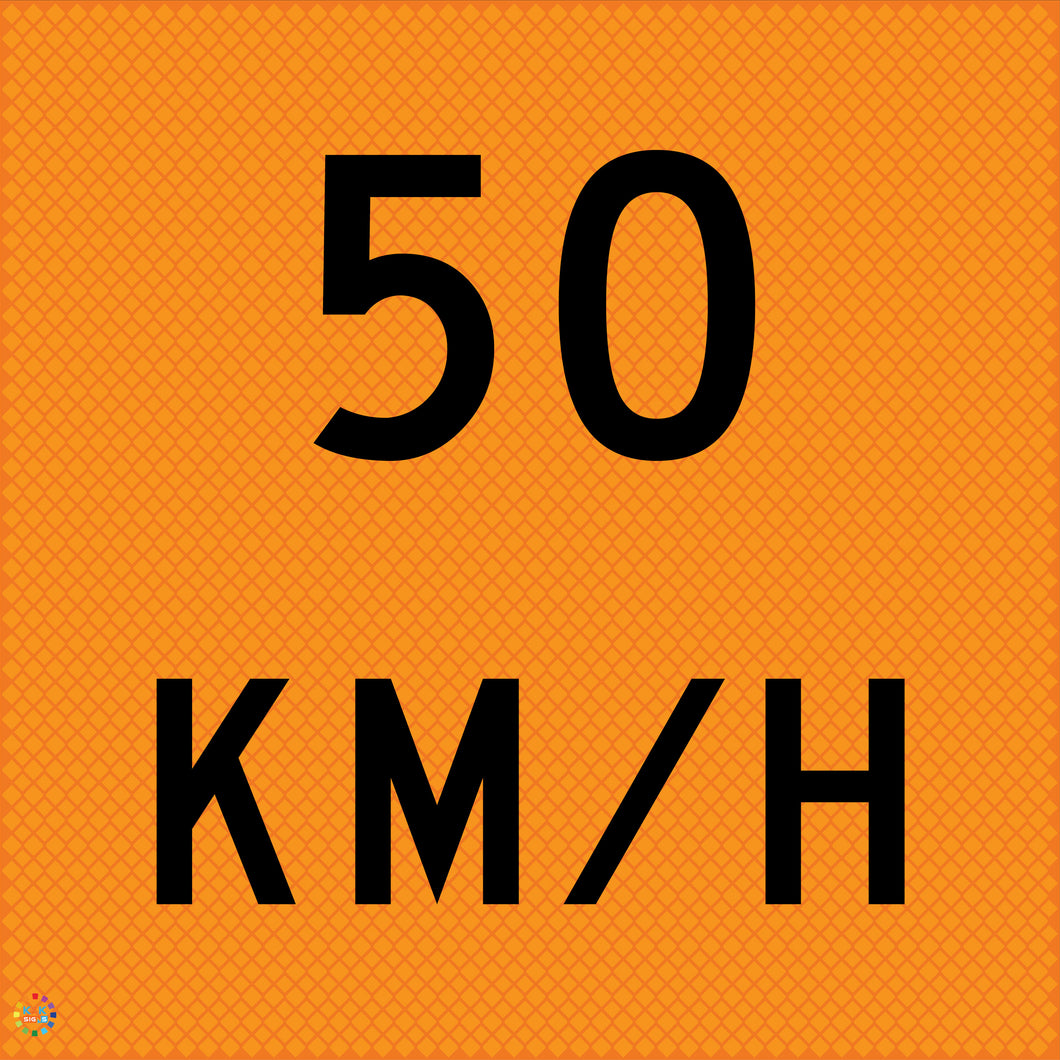 Temp Multi Message Sign 50 KM/H - Multi Message Temporary Road Traffic Sign | K2K Signs Australia