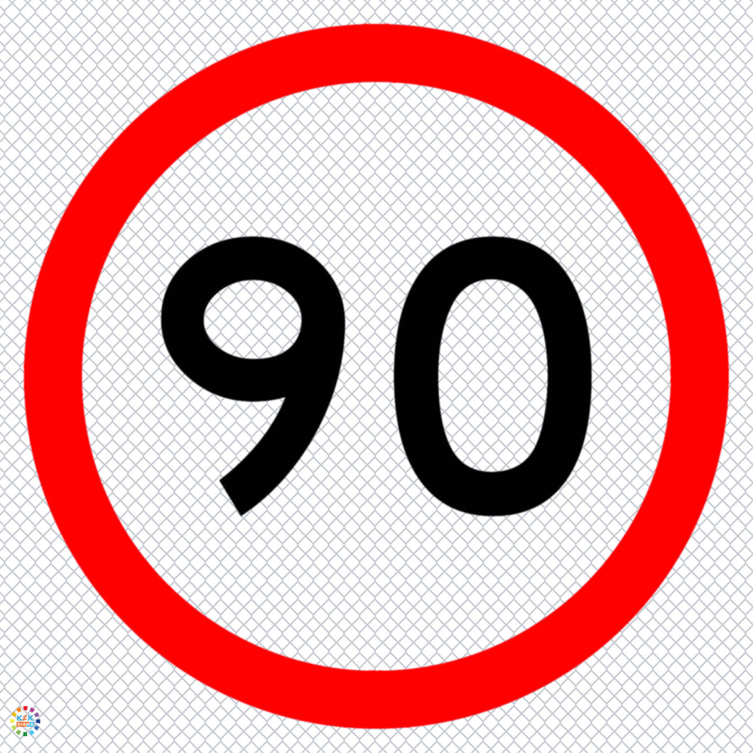 Within 90 Sign 90KM Speed - Multi Message Temporary Road Traffic Sign | K2K Signs ...