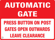 Automatic Gate Signs | K2K Signs Australia