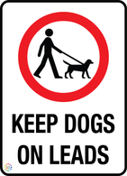 Keep Dogs on Leads Sign