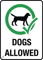 Dogs Allowed Sign