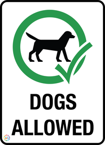 Dogs Allowed Sign