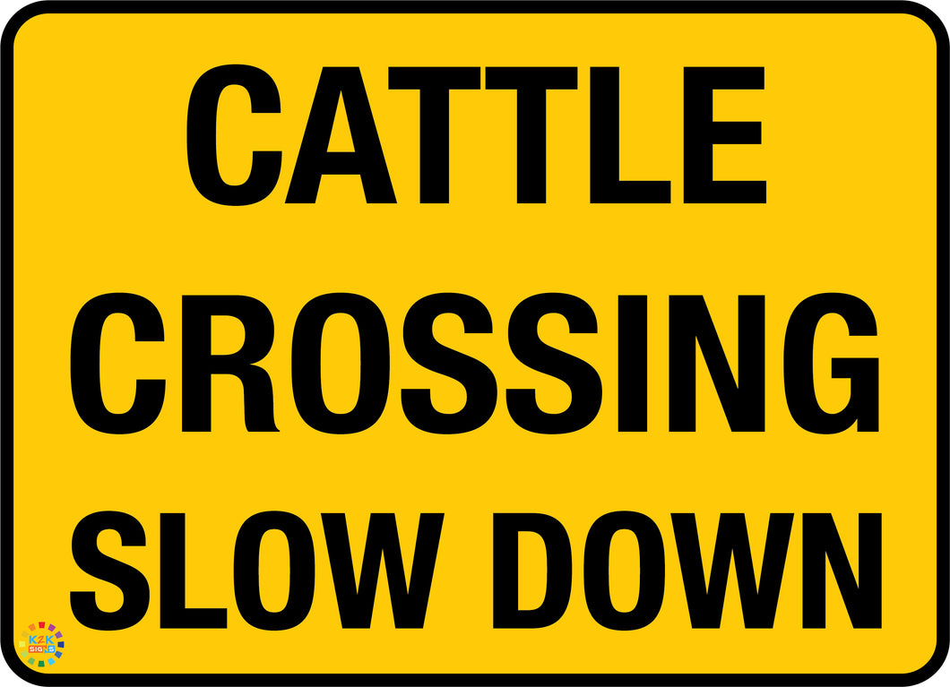 Cattle Crossing slow Down