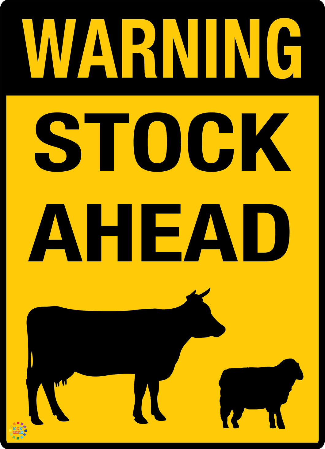Warning Cattles Stock Ahead