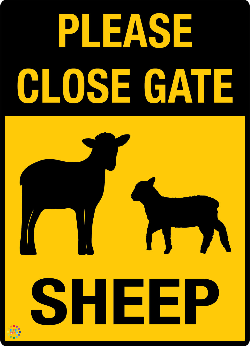 Please Close Gate Sheep