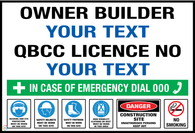 Qld Builder Sign Example Construction Site Safety Signs | K2K Signs Australia