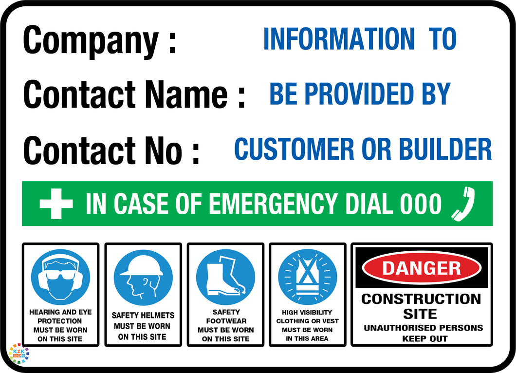 Company Builder Construction Site Sign