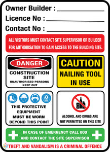 Construction Site Safety Signs | K2K Signs Australia