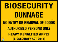 Biosecurity Dunnage No Entry Or Removal Of Goods