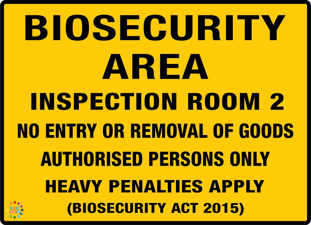 Biosecurity Area Inspection Room 2