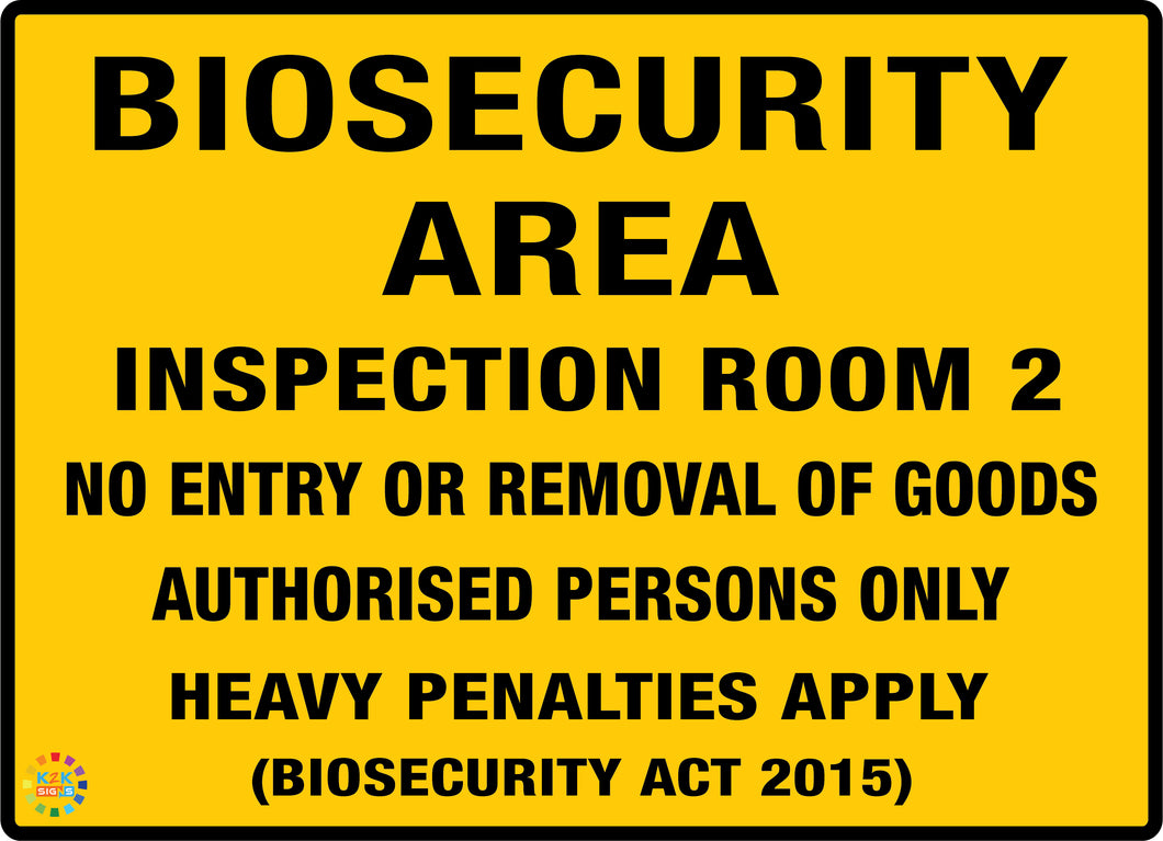 Biosecurity Area<br/> Inspection Room 2