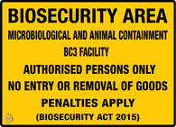 Biosecurity Area</br> Microbiological and Animal Containment</br>Bc3 Facility