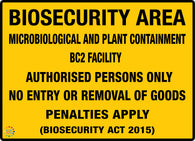 Biosecurity Area<br/>Microbiological and Plant Containment<br/>Bc2 Faclity