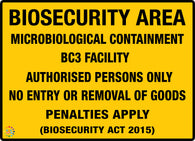 Biosecurity Area</br>Microbiological Containment</br>Bc3 Facility
