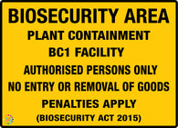 Biosecurity Area</br>Plant Containment</br>Bc1 Facility