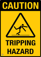Caution - Tripping Hazard sign