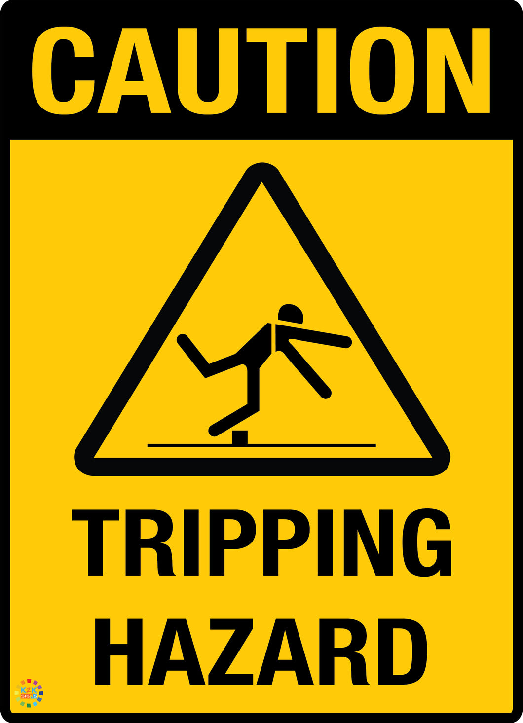Caution - Tripping Hazard sign