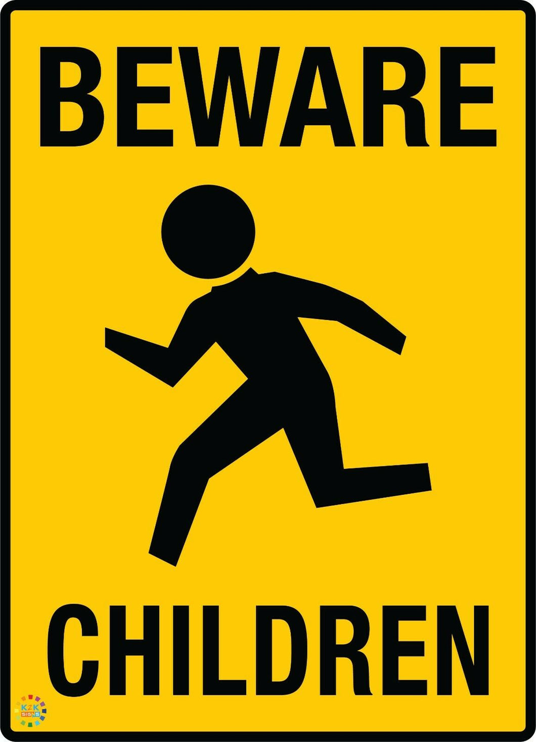 Beware Children Sign