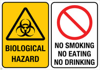 Biological Hazard - No Smoking No Eating No Drinking