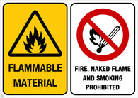 Flammable Material - Fire, Naked Flame And Smoking Prohibited