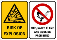 Risk Of Explosion - Fire, Naked Flame And Smoking Prohibited