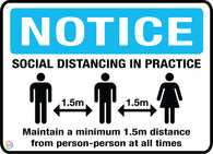Notice <br/> Social Distancing In Practice