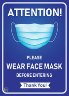 Please Wear Face Mask Before Entering Sign