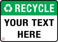 Recycle Custom Text Sign