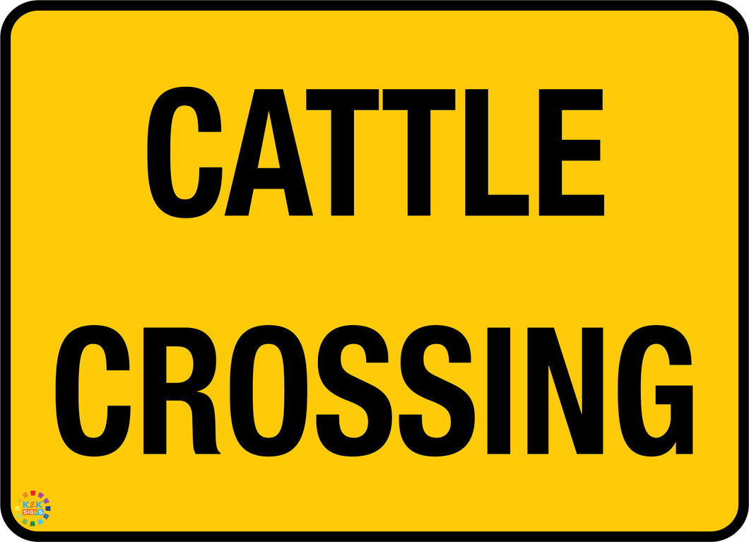 Cattle Crossing Sign