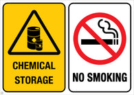 Chemical Storage - No Smoking Sign