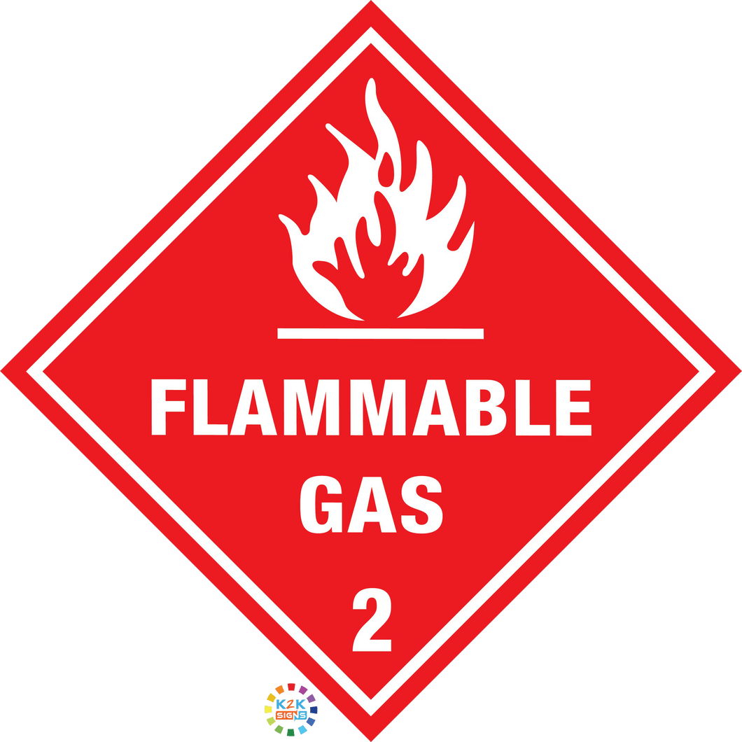 Class 2 Flammable Gas Sign