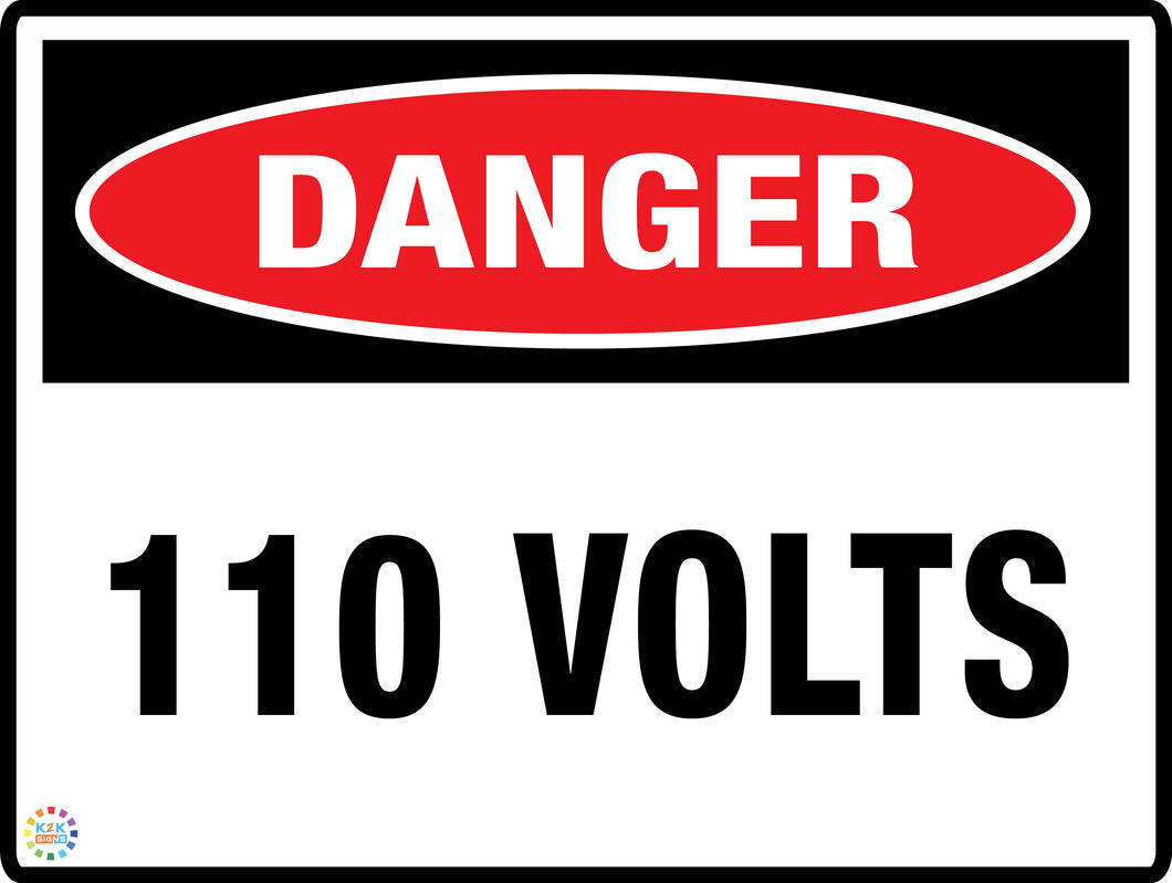 Danger<br> 110 Volts